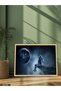 Astronaut and Earth One-Piece Wooden Framed Painting