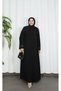 Plus Size Shoulder Stone Embellished Mother Dress Black Hnt1002 - 3