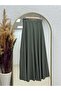 Tülay Side Tie Zippered Skirt-Ml2125 Khaki - 5