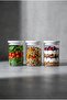 Glass Storage Jar with Vacuum White Lid Dry Food Container 610 ml - 2