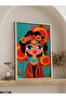 Frida Kahlo and Flowers One Piece Wooden Framed Artwork - 4