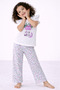 Girls’ Pajama Set – “Sleep Well” Frill Sleeve Top & Floral Print Pants - 4