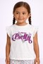 Girls’ Pajama Set – “Feeling Pretty” Frill Sleeve Top & Floral Shorts - 2