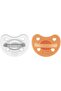 PhysioForma Luxe Soft Silicone Soother 6-16m (2 pcs), Orange/Transparent