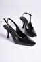 Women's Slingback Open-Back Closed-Toe Heeled Shoes