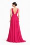 Women’s Elegant Maxi Evening Dress with V-Neckline, Sleeveless Design and Flowing Skirt – Formal - 2