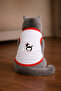 White Love U Black Printed Cat Tshirt Size m Cat Clothing (100% Cotton Combed)