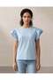 Women Blue Solid Jersey Top - 3