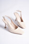 Women's Slingback Open-Back Closed-Toe Heeled Shoes