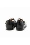 Black Genuine Leather Cross-Strapped Women's Casual Ballerinas - 4