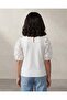 Girls White Lace-Sleeve Jersey Top with Butterfly Embellishment - 3