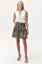 Pleated High Waist Zippered Mini Skirt