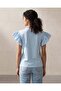 Women Blue Solid Jersey Top - 5