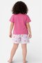Girls’ Pajama Set – Flamingo “You Are Loved” T-Shirt & Printed Shorts - 3