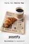 Oily Presentation Paper 25X35Cm |   Retro Coffee & Bread Patterned |   100 Pieces |   Stylish Serving Paper |   Greaseproof Paper - 4
