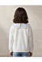 Girls Off-White Heart Embroidery Sweatshirt With Stripe Collar - 2