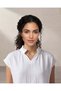 Women Ivory Plain V-Neck Casual Blouse - 4