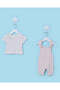 Baby Girls Pink T-Shirt With Dungree Set (2 Piece) - 2