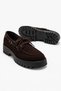 Women's Bitter Brown Suede Lace-Up Thick Sole Casual Shoes – Chunky Platform Modern Model - 4