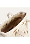 Women's Ecru Knitted Look Handbag - 3