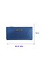 Women's Luxury Blue Glitter Card Holder Wallet with Zipper - 5