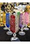 6 Pieces Bohemia Crystal Special Design Double Pattern Colorful 180 ml Coffee Cup