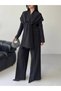Women's Black Suit with Cape Detail