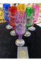 6 Persons Bohemia Crystal 180 ml Sterna Colorful Model Coffee or Water Cup Glass - 4