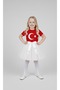 Girl's April 23Rd October 29Th Performance Outfit, Star and Moon Short Sleeve Red T-Shirt, White Tutu Skirt Set