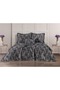 Berru Geometric 4 Piece Gray Pique Set 240 X 260 cm 240 X 260 cm Gray - 6