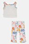 Toddlers Girl 2 Pieces Allover Print Top And Bottom Set, Multicolor - 3