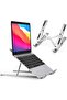 Adjustable Laptop Stand for Desk- Foldable Aluminum Laptop Stand Silver- Lightweight, Portable - 2