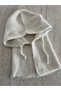 Buttoned Wool Women's Balaclava - Ecru - 2