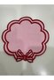 2 Pieces of Linen Pip Sutudyo Compatible Ribbon Embroidery Coffee Side Cocktail Napkin & Coaster. - 2