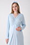 Maternity Nightgown with Lace Front, Suitable for Breastfeeding and Hijab Wear - 2