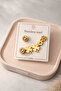 Minimal Steel Earring Set |   Gold Mini Earring Set |   Women's Multiple Earrings |   6-Piece Earring Set |   Stainless Steel - 2