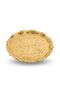 Nare Gold Round Patterned Coffee Presentation Cast Iron Tray 25 cm - 4