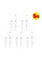مجموعة 5 قطع - كابل شحن USB-C إلى Type-C بقوة 60 واط (قطعتان في واحد)