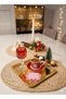 2 Pieces of Linen Pip Sutudyo Compatible Ribbon Embroidery Coffee Side Cocktail Napkin & Coaster. - 3