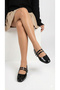 Pointed Toe Double Buckled Women's Ballet Flats Comfortable Daily & Stylish Shoes - 4