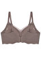 Seamless Bra - Touch |   Brown Laser Cut Seamless Tulle and Wave Detailed Women's Bra Without Underwire - 3