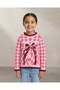 Girls Purple Knit Pullover with Graphic Motif - 2