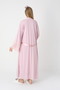Long Sleeve Maternity Nightgown Set with Lace Detail, Suitable for Breastfeeding - 6