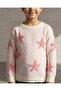 Girls Pink Star Pattern Pullover - 4