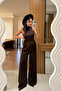 Women's Brown Palazzo Trousers