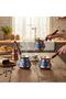 Copper 3-Piece Enamel-Engraved Corner Coffee Pot