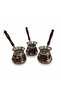 Copper 3-Piece Enamel-Engraved Corner Coffee Pot - 3