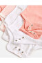 Baby White And Pink Bodysuit Set (Pack of 5) - 4