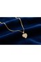 Heart Necklace with Stones Gold Color Romantic Heart Necklace with Zircon Stones