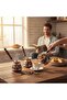 Copper 3-Piece Enamel-Engraved Corner Coffee Pot - 2
